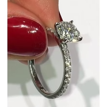 Afbeelding in Gallery-weergave laden, 3.65 Karaat Echt Damanten Verlovingsring Rond Geslepen Sieraden Nieuw
