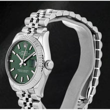 Afbeelding in Gallery-weergave laden, Rolex Datumjust mintgroen stalen horloge
