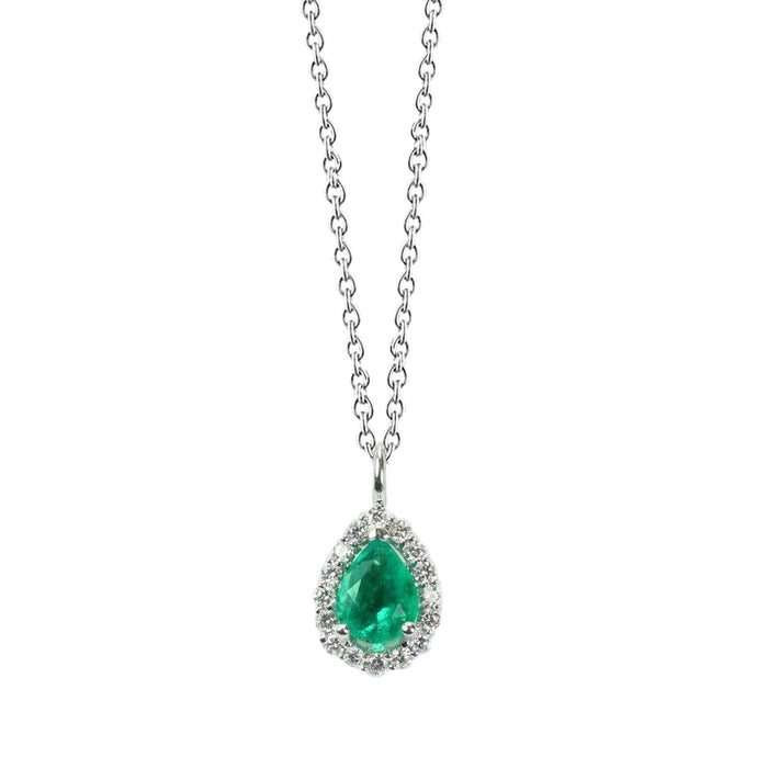 3_45ct.Groenesmaragdendiamantenedelsteenhangerkettingmetketting