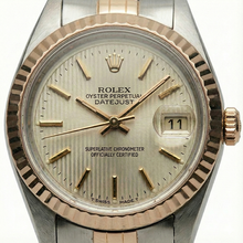 Afbeelding in Gallery-weergave laden, Roségoud Jubilee-armband Wit Stick horloge Rolex Datejust
