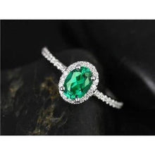 Afbeelding in Gallery-weergave laden, echte round smaragd 3.6karaat ring vooraanzicht
