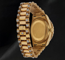 Afbeelding in Gallery-weergave laden, Rolex Day Date 18038 36mm Champagne Diamanten Wijzerplaat Geelgoud Horloge 18K
