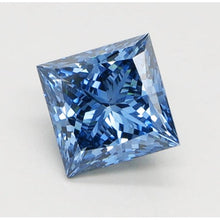 Afbeelding in Gallery-weergave laden, 3 karaat losse lichtblauwe diamant, losse princess-slijping
