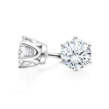 Afbeelding in Gallery-weergave laden, 3 Ct Echt Diamanten Dames Studs Kroonzetting Oorbellen WG 14K Set Met Zes Tanden
