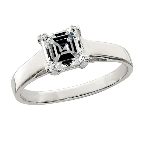 3 Karaat Asscher Echt Diamanten Ring