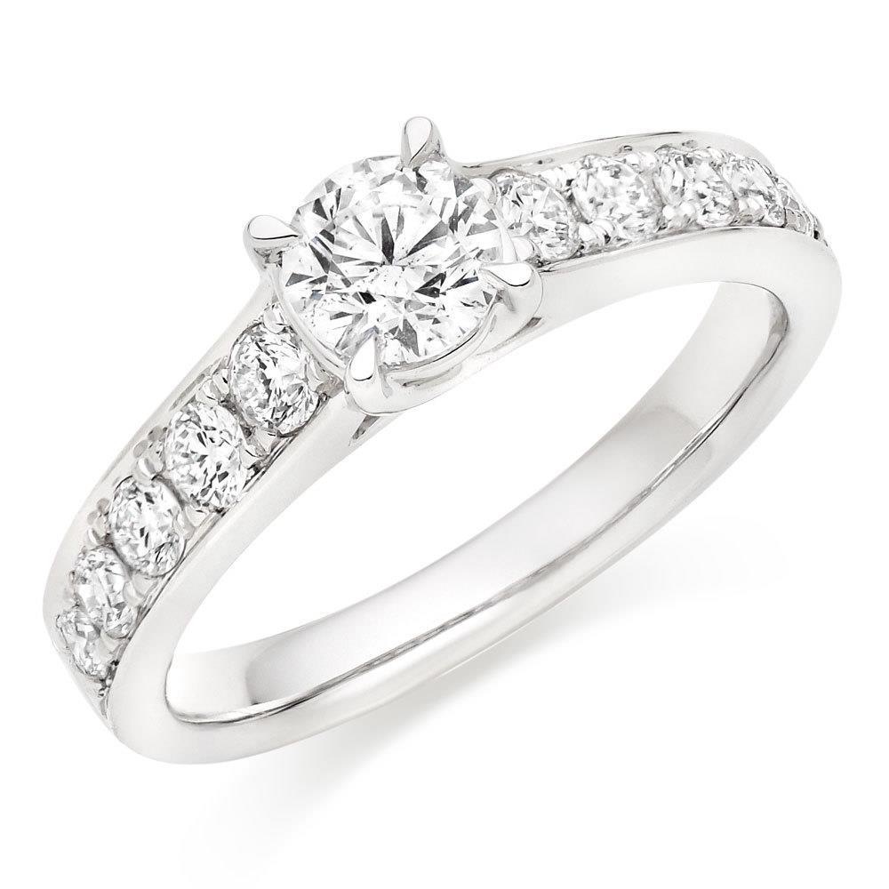 3 Karaat Prachtige Ronde Geslepen Echt Diamanten Trouwring Nieuw