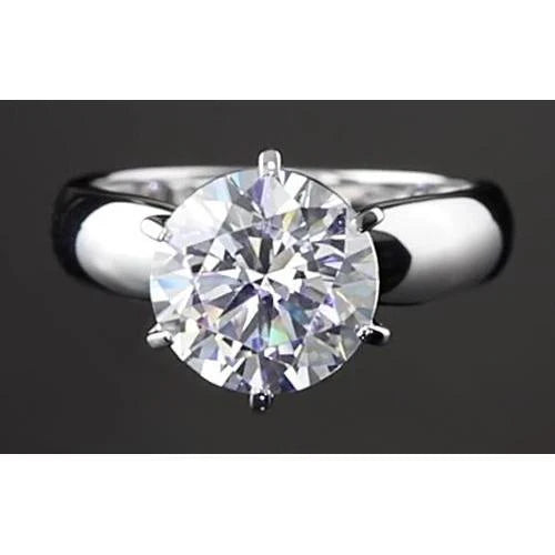 3 Karaats Echt Diamant Solitaire verlovingsring Prong Setting Wit Goud 14K