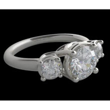 Afbeelding in Gallery-weergave laden, 3 Karaats Lucida Echt Diamanten 3 Stenen Verlovingsring
