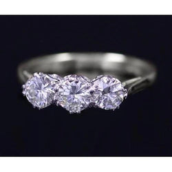 3 Stenen Echt Diamanten Jubileumring 1,50 Karaat Sieraden