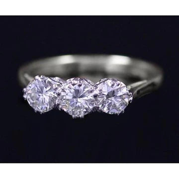 3 Stenen Echt Diamanten Jubileumring 1,50 Karaat Sieraden