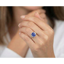 Afbeelding in Gallery-weergave laden, echte saffier 3.50karaat ring op wit
