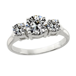Natuurlijke Diamanten Ring 3.50ct - Witgoud 14K