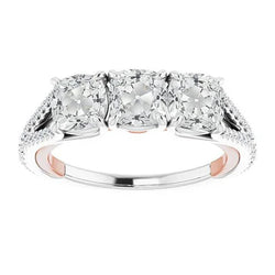 Natuurlijke Diamanten Ring 8.80ct - Tweekleurig 14K Goud