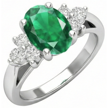 Afbeelding in Gallery-weergave laden, echte round diamant 3.10karaat ring zijaanzicht
