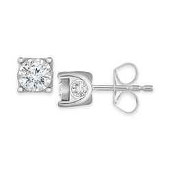 3,10 Karaat Prachtige Ronde Geslepen Echt Diamanten Studs Oorbel Wit Goud 14K