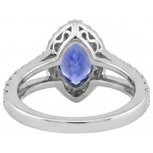 Afbeelding in Gallery-weergave laden, echte round tanzaniet 3.25karaat ring met diamantaccenten
