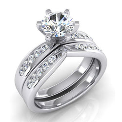 3,25 Karaat Echt Diamanten Verlovingsring Set Wit Goud 14K