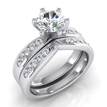 Afbeelding in Gallery-weergave laden, 3,25 Karaat Echt Diamanten Verlovingsring Set Wit Goud 14K
