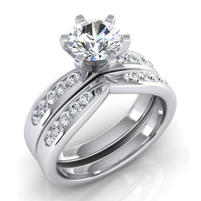 3,25 Karaat Echt Diamanten Verlovingsring Set Wit Goud 14K