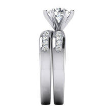 Afbeelding in Gallery-weergave laden, 3,25 Karaat Echt Diamanten Verlovingsring Set Wit Goud 14K
