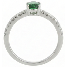 Afbeelding in Gallery-weergave laden, 3,5 ct groene smaragd en Natuurlijke echte diamanten ( niet in een laboratorium gekweekt ) trouwring
