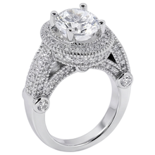 Afbeelding in Gallery-weergave laden, 3,50 Karaat Diamanten Verlovingsring Luxe Antiek Wit Goud 14K
