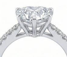 Afbeelding in Gallery-weergave laden, 3.50 Karaat Hart &amp; Rond uit de aarde gewonnen Diamanten Trouwring Sieraden Nieuw
