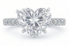Afbeelding in Gallery-weergave laden, 3.50 Karaat Hart &amp; Rond uit de aarde gewonnen Diamanten Trouwring Sieraden Nieuw
