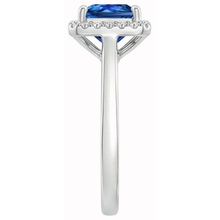 Afbeelding in Gallery-weergave laden, echte princess saffier 3.50karaat ring bovenaanzicht
