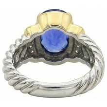 Afbeelding in Gallery-weergave laden, echte round tanzaniet 3.50karaat ring op wit
