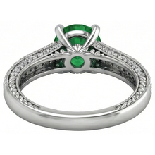 Afbeelding in Gallery-weergave laden, echte round smaragd 3.50karaat ring op wit
