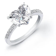 Afbeelding in Gallery-weergave laden, 3,50 Karaat Hart &amp; Ronde Echt Diamanten Trouwring Sieraden Nieuw
