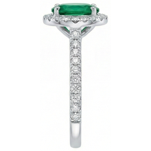 Afbeelding in Gallery-weergave laden, echte round smaragd 3.6karaat ring profielweergave

