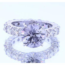 Afbeelding in Gallery-weergave laden, 3 Karaat Ronde Natuurlijk Diamanten Verlovingsring Met 4 Tanden
