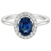 Afbeelding in Gallery-weergave laden, 4.10 Ct Ceylon blauwe saffier Natuurlijke echte diamanten ( niet in een laboratorium gekweekt ) trouwring wit goud 14k
