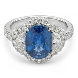Echte Saffier Ring 4.25 Karaat