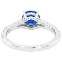 Afbeelding in Gallery-weergave laden, 4.35 Ct Prong Set Ceylon Sapphire Diamonds Ring Witgoud
