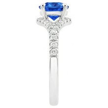 Afbeelding in Gallery-weergave laden, 4.35 Ct Prong Set Ceylon Sapphire Diamonds Ring Witgoud
