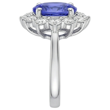Afbeelding in Gallery-weergave laden, 4.35 Ct Tanzaniet Met Diamanten Ring Nieuw Wit Goud 14K
