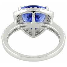 Afbeelding in Gallery-weergave laden, echte trillion diamant 4.45karaat ring op wit
