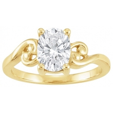 Afbeelding in Gallery-weergave laden, Fijne Diamant Solitaire Ring 4,50-karaat 14K Geelgoud – zijaanzicht
