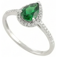 Afbeelding in Gallery-weergave laden, 4.50 karaat groene smaragd met Natuurlijke echte diamanten ( niet in een laboratorium gekweekt ) ring wit goud 14K

