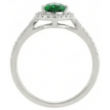Afbeelding in Gallery-weergave laden, 4.50 karaat groene smaragd met Natuurlijke echte diamanten ( niet in een laboratorium gekweekt ) ring wit goud 14K
