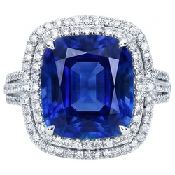 Echte Saffier Ring 4.51 Karaat