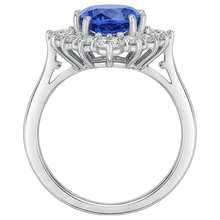 Afbeelding in Gallery-weergave laden, echte round tanzaniet 4.90karaat ring op wit
