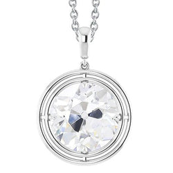 4 Karaat Solitaire Ronde uit de aarde gewonnen Diamanten Hanger