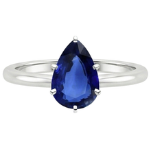 Afbeelding in Gallery-weergave laden, echte pear diamant 4karaat ring profielweergave
