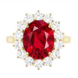 Echte Robijn Ring 4 Karaat