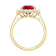 Afbeelding in Gallery-weergave laden, echte round robijn 4karaat ring op wit
