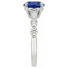 Afbeelding in Gallery-weergave laden, echte marquise saffier 2karaat ring profielweergave
